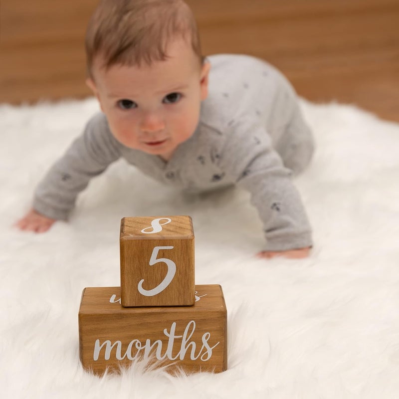 Pondering Pine Baby Milestone Blocks Set - Image 3